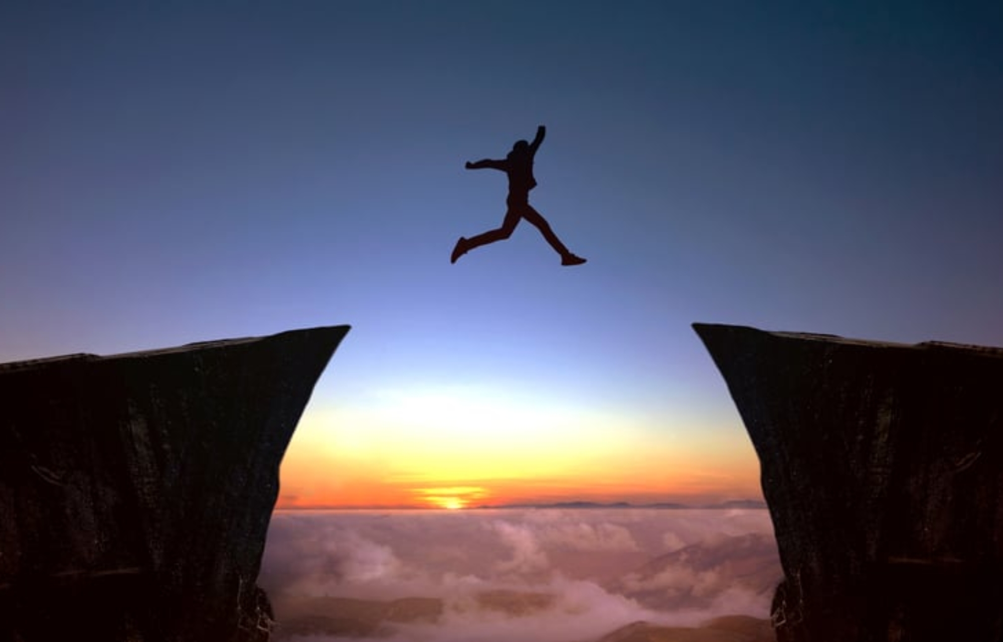 jumping from one cliff to another
